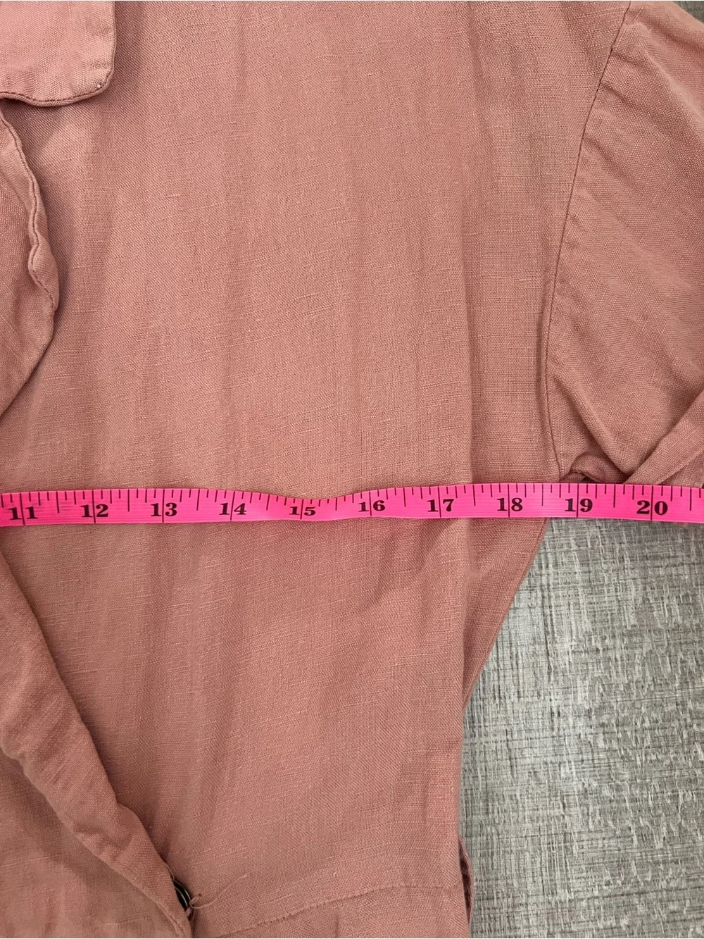 Zara Linen Blend Pink Jumpsuit Size Medium